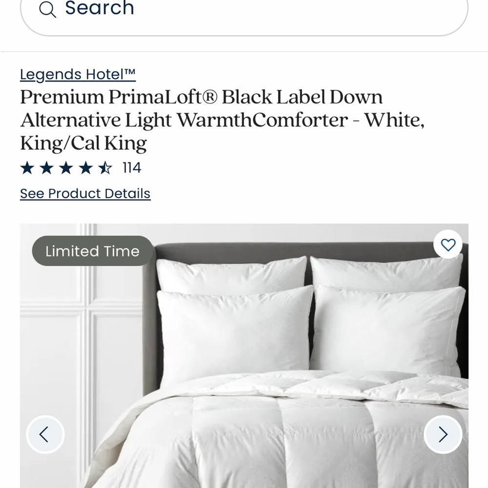NWT / The Company Store / White Comforter